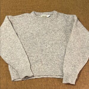 Gray Crewneck Vintage Wool Sweater